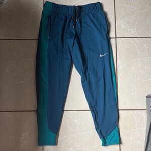 Nike Teal and Blue Athletic Pants